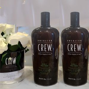 American Crew 3 in 1 Tea Tree Shampoo , Conditioner and Body wash
33.8 oz